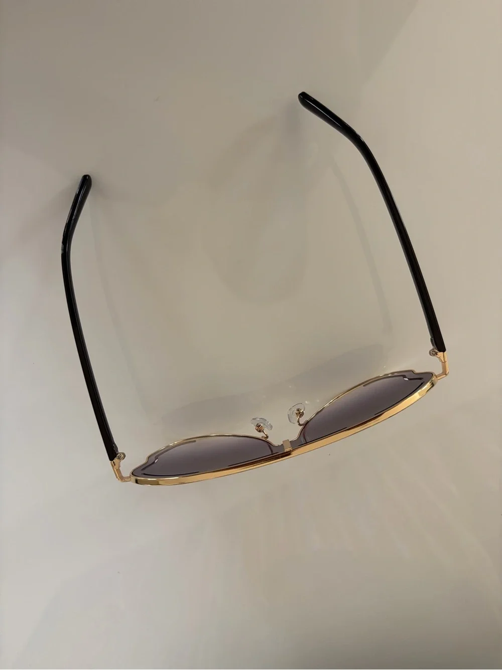 Gardenia Gold Frame Women's Aviator Sunglasses with Purple Gradient Lenses